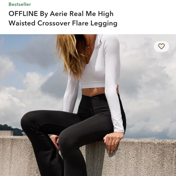 aerie Pants - Aerie High Waisted Crossover Flare Legging